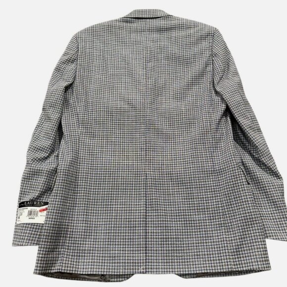 Lauren Ralph Lauren Blazer UltraFlex Lexington Check Navy Men’s 38R - Picture 2 of 3